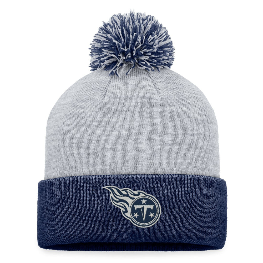Tennessee Titans Women's Cuffed Knit Hat with Pom Gray - Fanatics