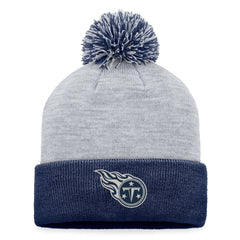 Tennessee Titans Women's Cuffed Knit Hat with Pom Gray - Fanatics