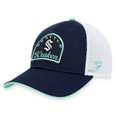 Seattle Kraken Fanatics Fundamental Adjustable Hat Deep Sea Blue/White
