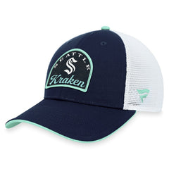 Seattle Kraken Fanatics Fundamental Adjustable Hat Deep Sea Blue/White