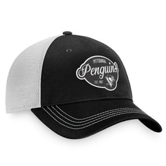 Pittsburgh Penguins Fanatics Women's Fundamental Trucker Adjustable Hat Black/White