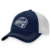 St. Louis Blues - Fanatics Women's Fundamental Trucker Adjustable Hat Navy/White