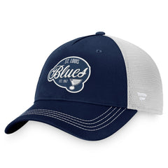 St. Louis Blues - Fanatics Women's Fundamental Trucker Adjustable Hat Navy/White