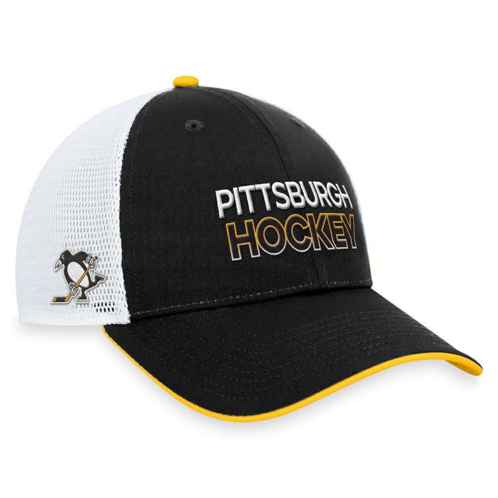 Pittsburgh Penguins Fanatics Authentic Pro Alternate Jersey Trucker Adjustable Hat Black