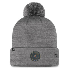 Vegas Golden Knights Fanatics Authentic Pro Home Ice Cuffed Knit Hat with Pom Gray