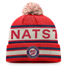 Washington Nationals Fanatics Hometown Slogan Cuffed Knit Hat with Pom Lifestyle