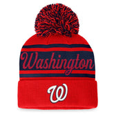 Washington Nationals Fanatics Women's Script Cuffed Knit Hat with Pom Lifestyle