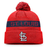 St. Louis Cardinals Fanatics League Logo Cuffed Knit Hat with Pom Clearance