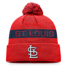 St. Louis Cardinals Fanatics League Logo Cuffed Knit Hat with Pom Clearance