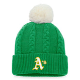 Athletics Fanatics Women's Cable Cuffed Knit Hat with Pom Clearance