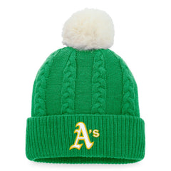 Athletics Fanatics Women's Cable Cuffed Knit Hat with Pom Clearance