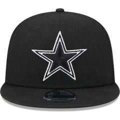 Dallas Cowboys New Era Main Trucker 9FIFTY Snapback Hat Black - NFL