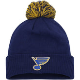 St. Louis Blues - adidas COLD.RDY Cuffed Knit Hat with Pom Blue