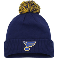 St. Louis Blues - adidas COLD.RDY Cuffed Knit Hat with Pom Blue