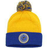 St. Louis Blues - adidas Women's Laurel Cuffed Knit Hat with Pom Gold