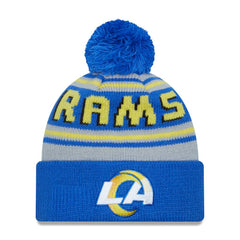Los Angeles Rams New Era Main Cuffed Knit Hat with Pom Royal - NFL