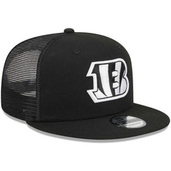Cincinnati Bengals New Era Main Trucker 9FIFTY Snapback Hat Black - NFL