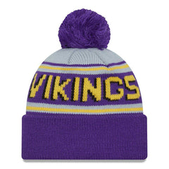 Minnesota Vikings New Era Main Cuffed Knit Hat with Pom Purple - NFL
