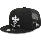 New Orleans Saints New Era Main Trucker 9FIFTY Snapback Hat Black - NFL