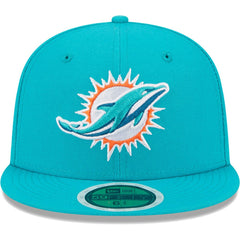Miami Dolphins New Era Youth Main 59FIFTY Fitted Hat Aqua - NFL