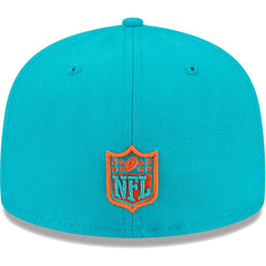 Miami Dolphins New Era Youth Main 59FIFTY Fitted Hat Aqua - NFL