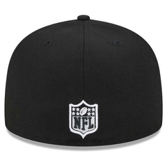 Miami Dolphins New Era Main Patch 59FIFTY Fitted Hat Black - NFL