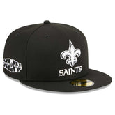 New Orleans Saints New Era Main Patch 59FIFTY Fitted Hat Black - NFL