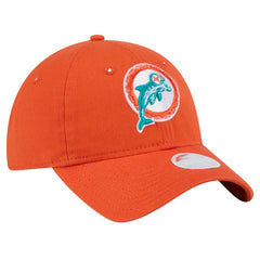 Miami Dolphins New Era Women's Throwback Main Core Classic 2.0 9TWENTY Adjustable Hat Orange - NFL
