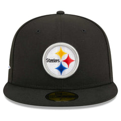 Pittsburgh Steelers New Era Main Patch 59FIFTY Fitted Hat Black - NFL