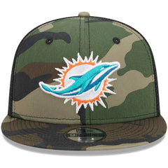 Miami Dolphins New Era Youth Main Trucker 9FIFTY Snapback Hat Camo - NFL