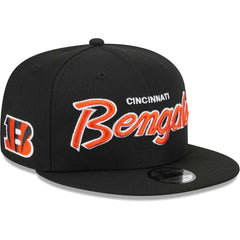 Cincinnati Bengals New Era Main Script 9FIFTY Snapback Hat Black - NFL