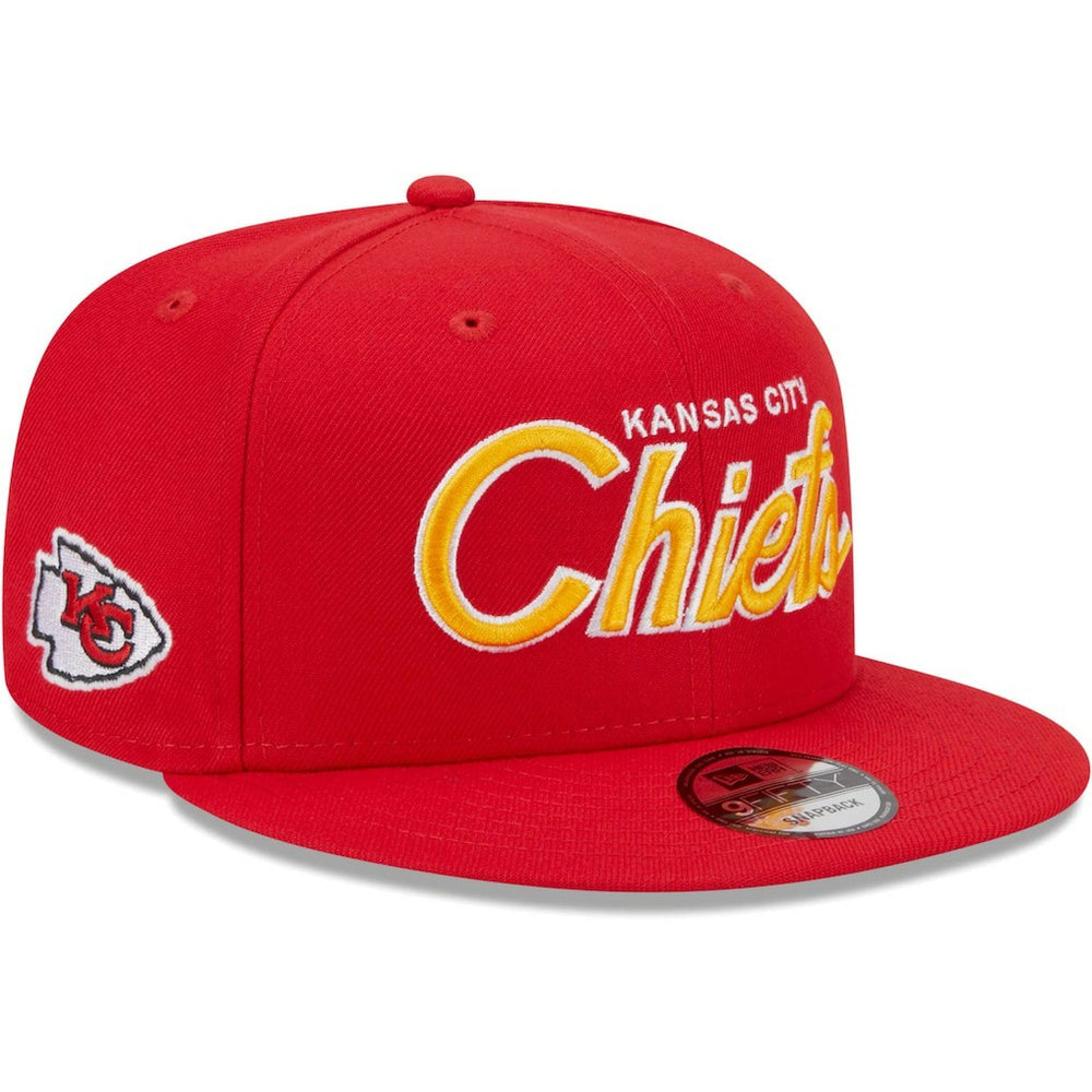 Kansas City Chiefs New Era Main Script 9FIFTY Snapback Hat Red - NFL