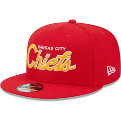 Kansas City Chiefs New Era Main Script 9FIFTY Snapback Hat Red - NFL