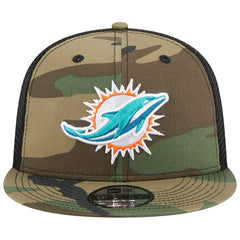Miami Dolphins New Era Main Trucker 9FIFTY Snapback Hat Camo - NFL