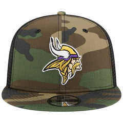 Minnesota Vikings New Era Main Trucker 9FIFTY Snapback Hat Camo - NFL