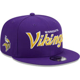 Minnesota Vikings New Era Main Script 9FIFTY Snapback Hat Purple - NFL
