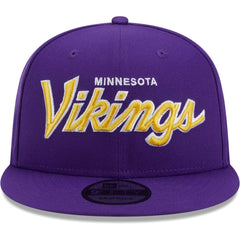 Minnesota Vikings New Era Main Script 9FIFTY Snapback Hat Purple - NFL