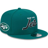 New York Jets New Era Main Script 9FIFTY Snapback Hat Green - NFL
