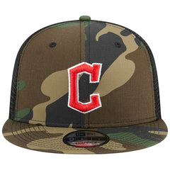 Cleveland Guardians New Era Woodland Camo Trucker 9FIFTY Snapback Hat discount