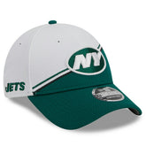 New York Jets New Era 2023 Sideline 9FORTY Adjustable Hat White/Green - NFL