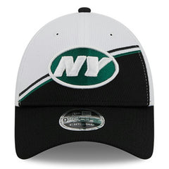 New York Jets New Era 2023 Sideline 9FORTY Adjustable Hat White/Black - NFL