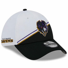 Baltimore Ravens New Era 2023 Sideline 39THIRTY Flex Hat White/Black - NFL