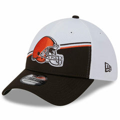 Cleveland Browns New Era 2023 Sideline 39THIRTY Flex Hat White/Brown - NFL