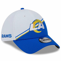 Los Angeles Rams New Era 2023 Sideline 39THIRTY Flex Hat White/Royal - NFL