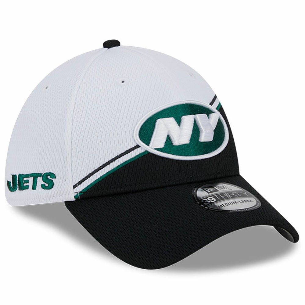 New York Jets New Era 2023 Sideline 39THIRTY Flex Hat White/Black - NFL