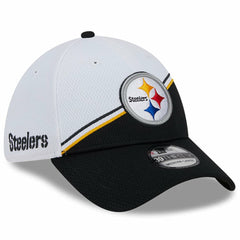 Pittsburgh Steelers New Era 2023 Sideline 39THIRTY Flex Hat White/Black - NFL