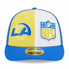 Los Angeles Rams New Era 2023 Sideline Low Profile 59FIFTY Fitted Hat Yellow/Royal - NFL
