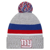New York Giants New Era Youth Cuffed Knit Hat with Pom Heather Gray - NFL