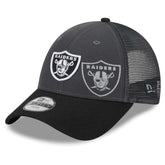 Las Vegas Raiders New Era Preschool Reflect 9FORTY Adjustable Hat Graphite/Black - NFL