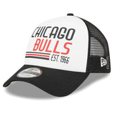 New Era - Chicago Bulls Lift Pass Foam Front Trucker 9FORTY Adjustable Hat - White